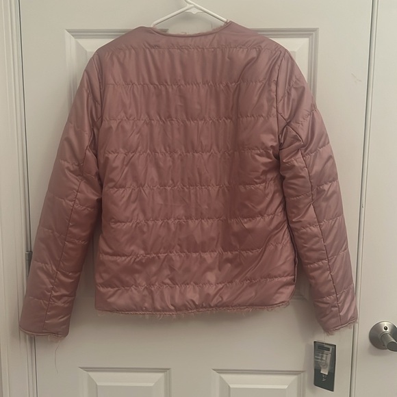 NWT Via Spiga Reversible Curly Faux Fur Coat Size S Lightweight - Picture 4 of 10